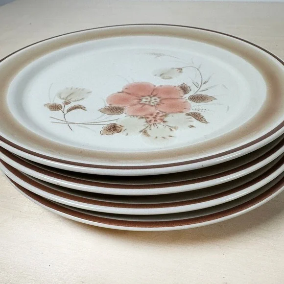 VTG Hearthside Watercolors Blush Dinnerware‎ Dessert Salad Plate Set 4 - Picture 6 of 6